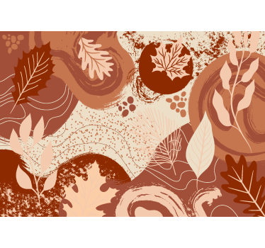 Planter og blomster terracotta fototapet - Tenstickers