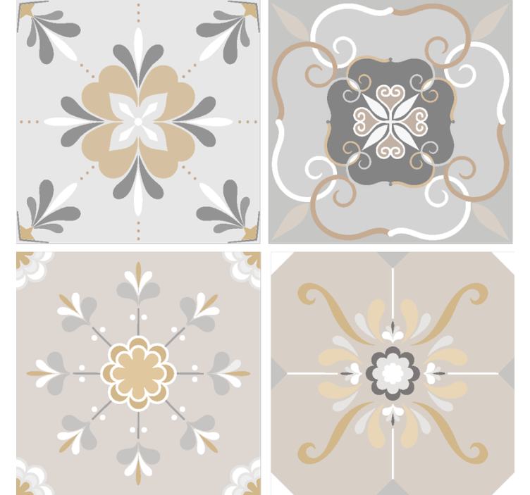 Blomsterinspirert flisebaner - Tenstickers