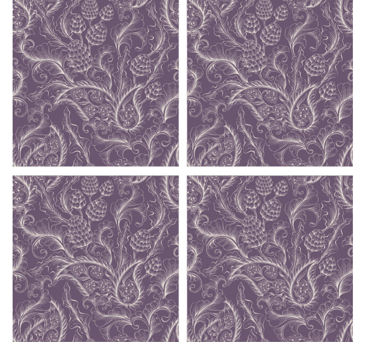 Graceful botanical motif underlag - Tenstickers