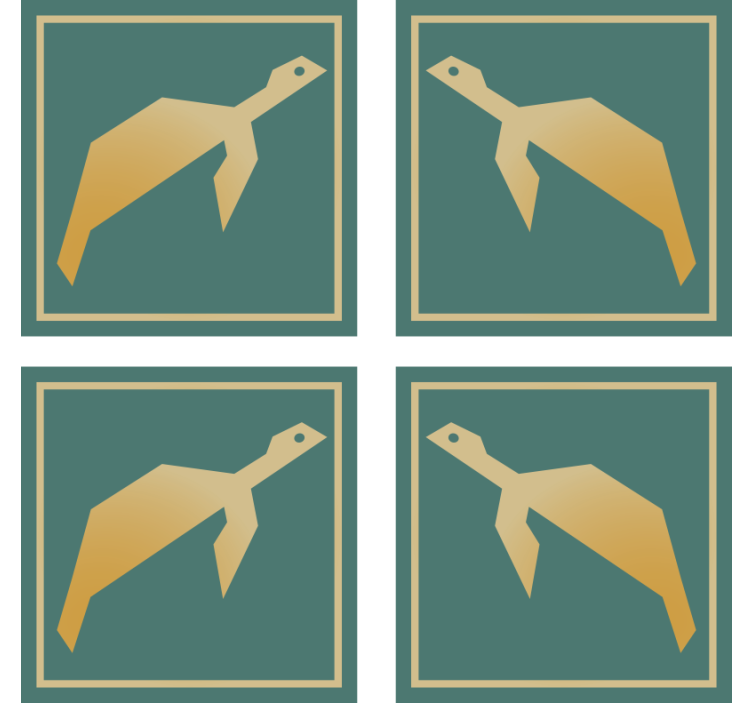 Underlag moderne geometriske dyremotiver - Tenstickers