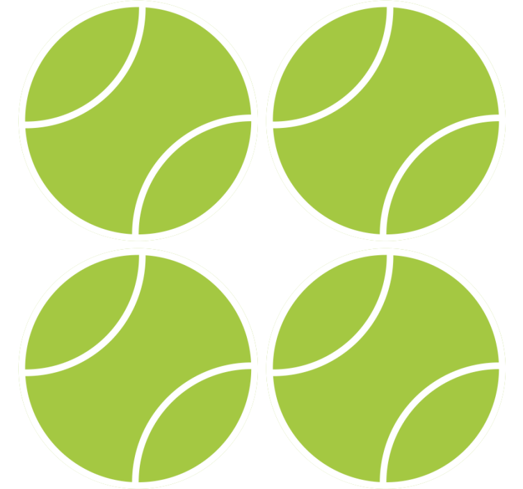 Tegneserie tennis ball coaster - Tenstickers