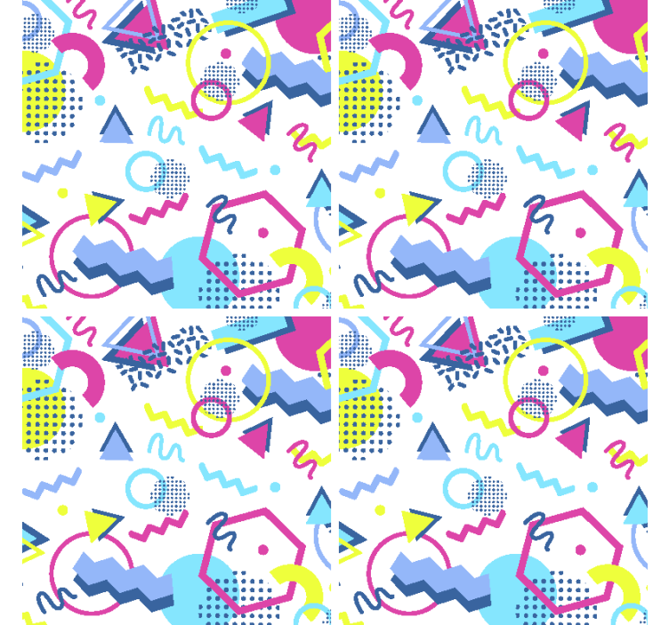 Fargerike geometriske mønstre underlag nerdete - Tenstickers