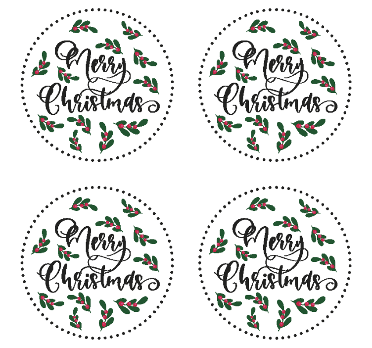 God juletre drink coaster - Tenstickers