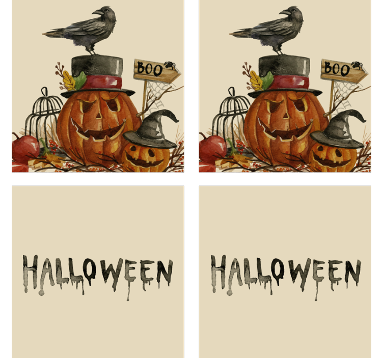 Akvarell halloween drink coaster - Tenstickers