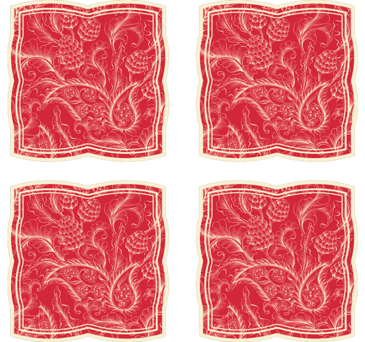 Ornate floral pattern underlag - Tenstickers