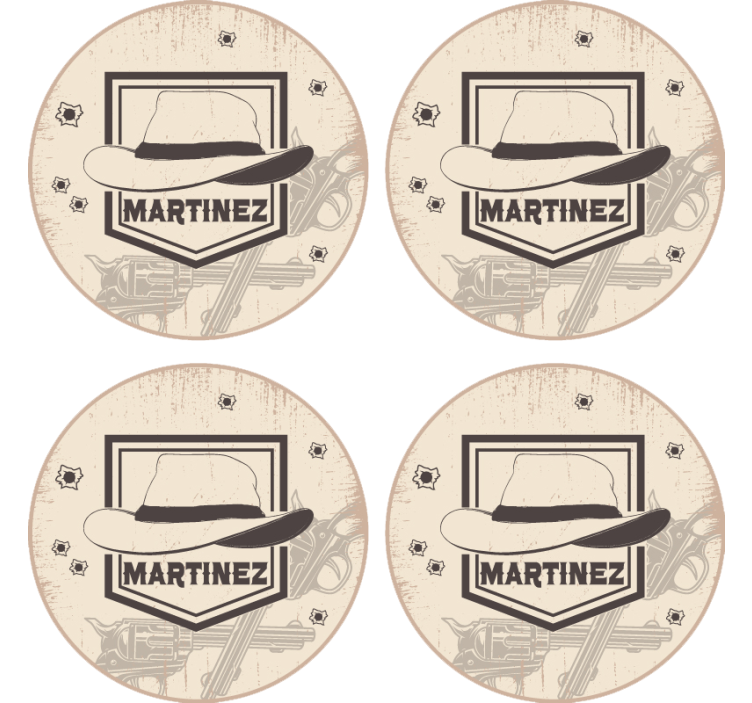 Cowboyhatt med navnedriksjebane - Tenstickers