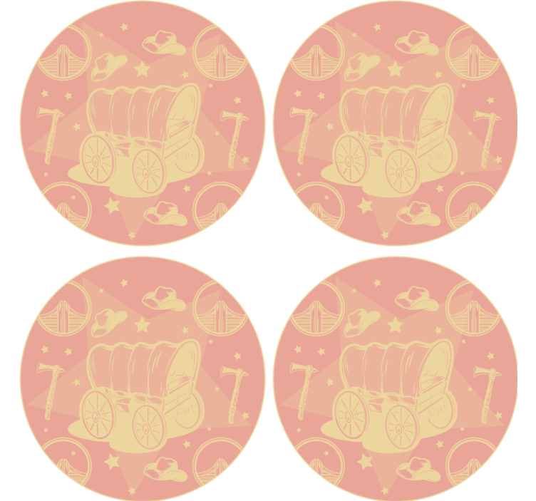 Underlag nerdete retro vogn design - Tenstickers