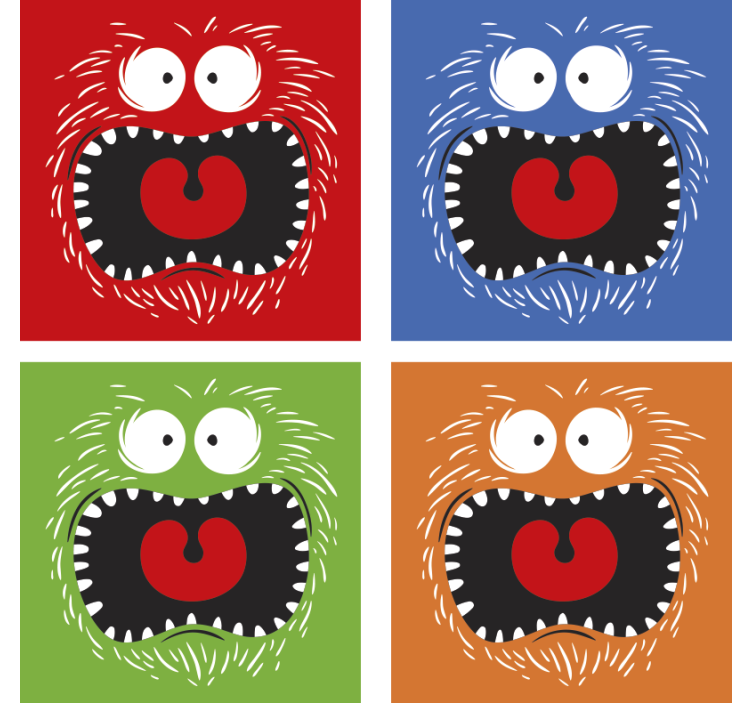 Moderne og fargerik halloween-drink-coaster - Tenstickers