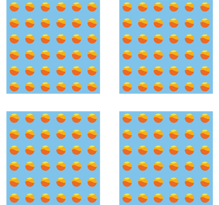 Underlag moderne fargerikt sirkulært mønster - Tenstickers