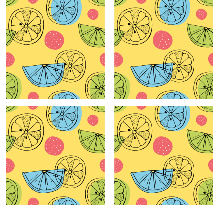 Underlag nerdete fargerikt sitrusmønster - Tenstickers
