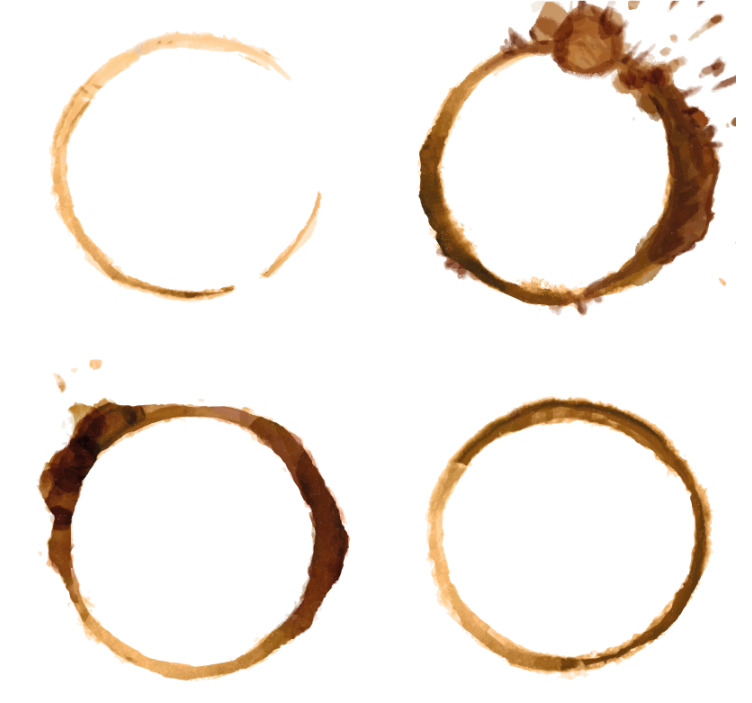 Coffeespor moderne coasters - Tenstickers