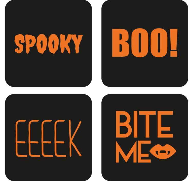 Skummelt boo halloween-dalbane - Tenstickers