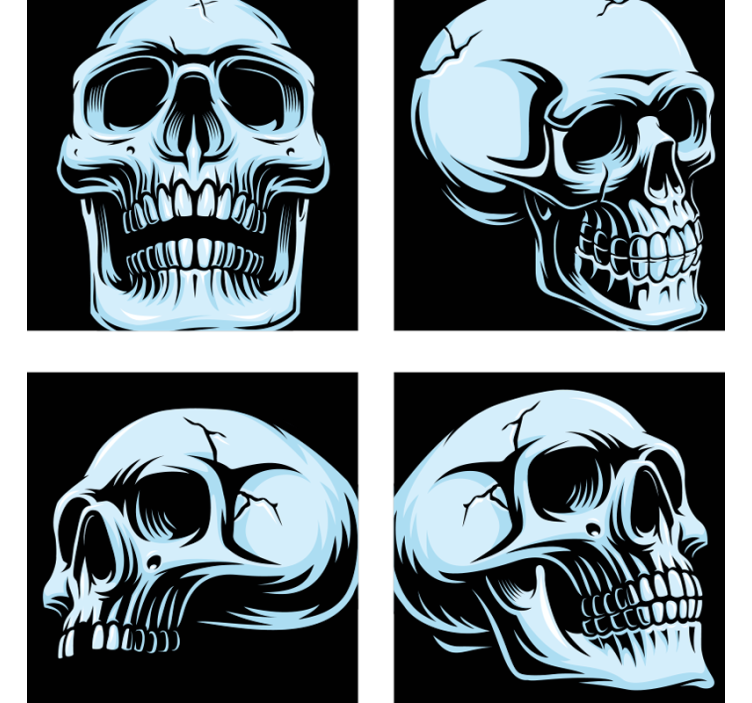 Stor hodeskalle-dalbane halloween - Tenstickers