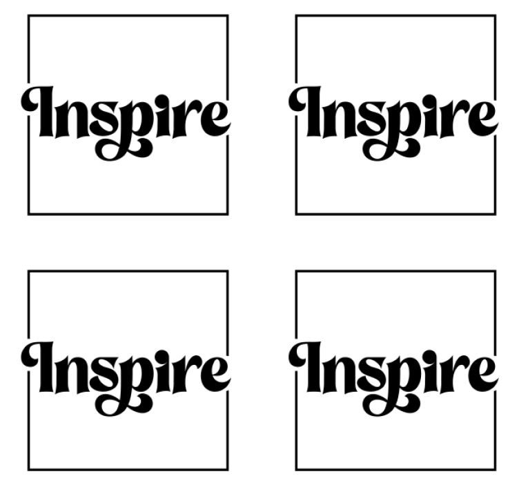 Underlag sagn med inspirerende typografi - Tenstickers