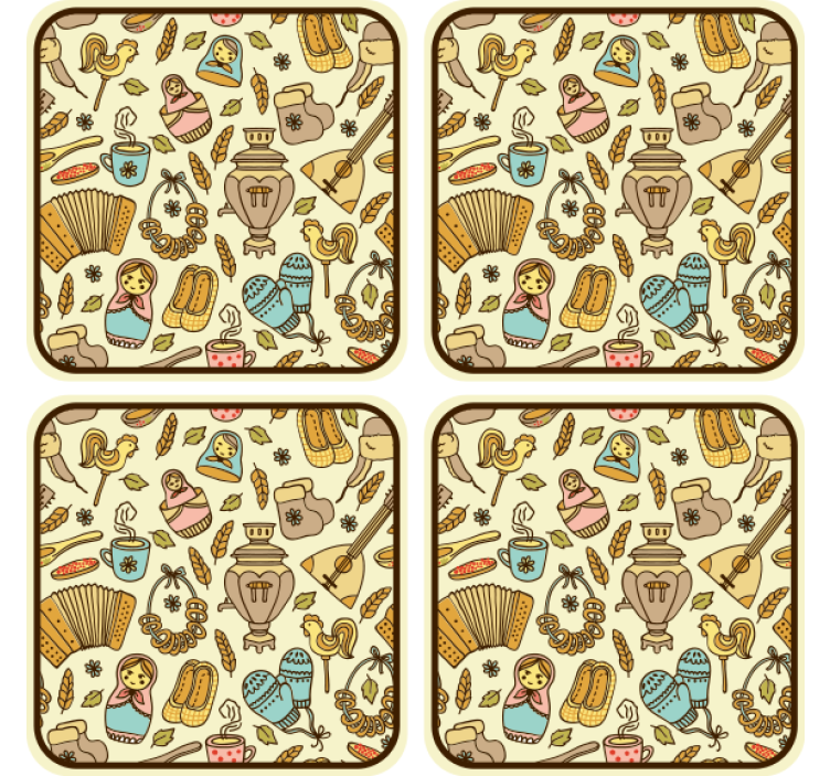 Lekne folkekunstmotiver underlag nerdete - Tenstickers