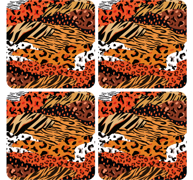 Fierce animal patterns underlag - Tenstickers