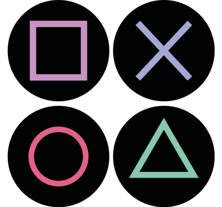 Playstation eksterne figurer moderne coasters - Tenstickers