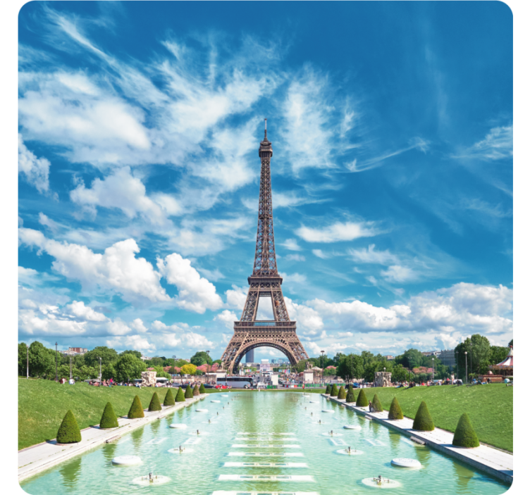 Underlag moderne eiffeltårnet landskap - Tenstickers