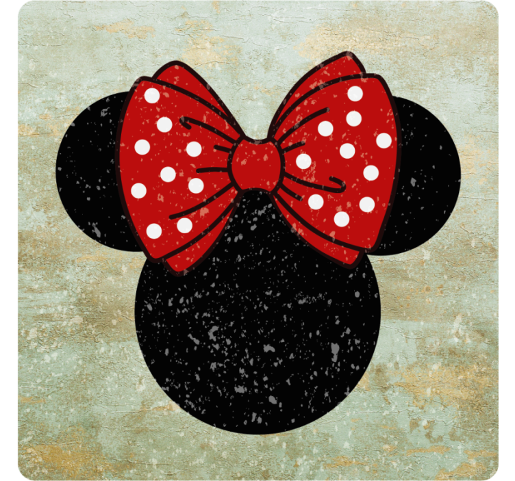 Vintage minnie mouse coaster - Tenstickers