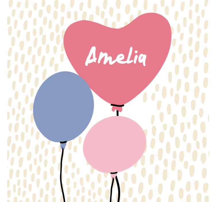 Glade b-dagers balonger med navn flere glassbrikke - Tenstickers