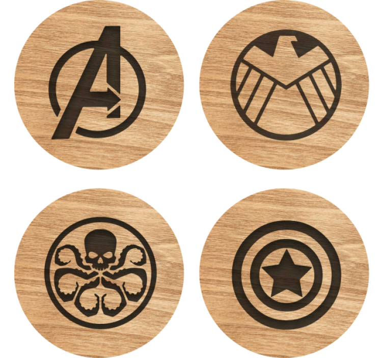Avengers glassbrikke setter geek glassbrikke - Tenstickers