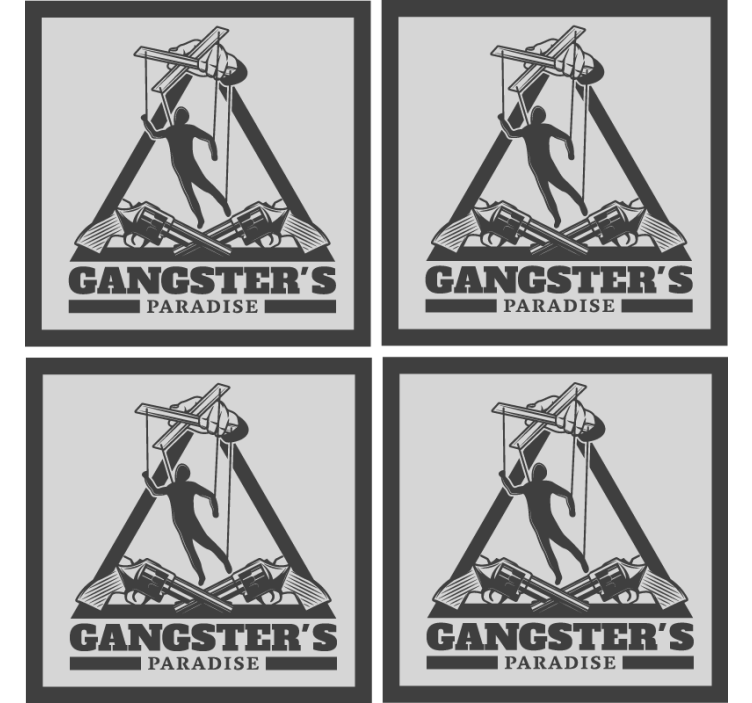 Gangsterinspirert illustrasjon underlag øl - Tenstickers