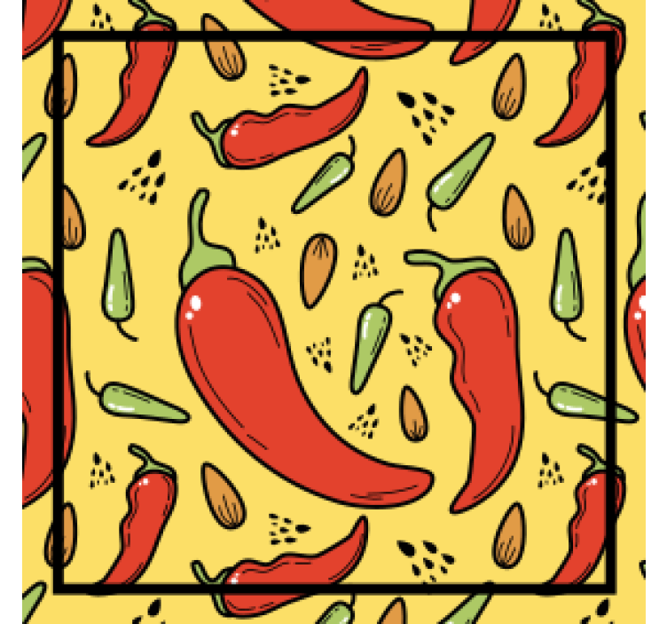 Underlag moderne chilipepper mønster - Tenstickers