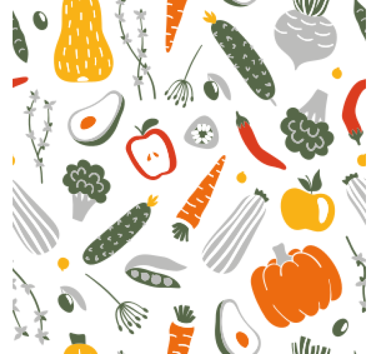 Fargerik frukt og grønnsaker underlag moderne - Tenstickers