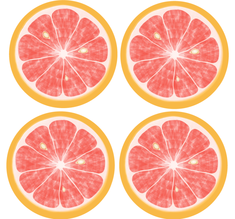 Citrus skive mønster underlag nerdete - Tenstickers