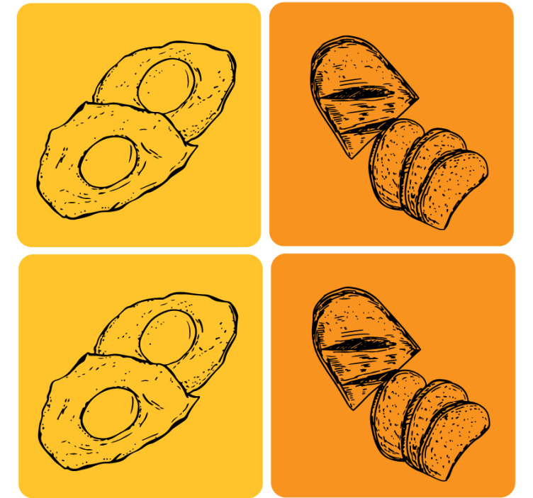 Underlag moderne avokado og brød - Tenstickers