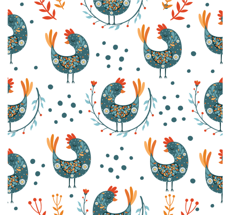 Underlag nerdete med eventyrlig hønsemønster - Tenstickers