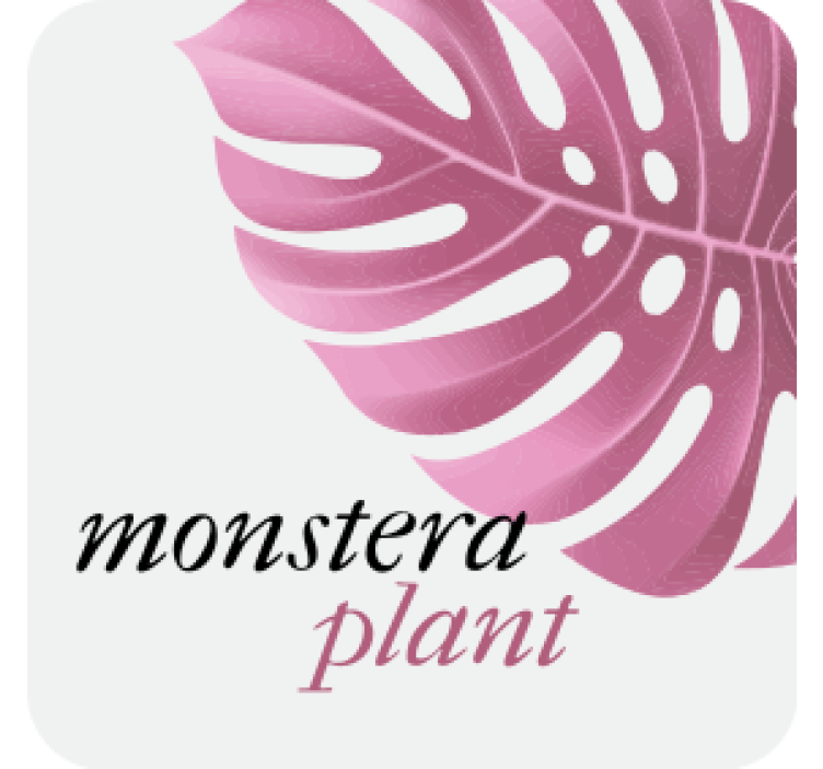 Underlag tilpasset monstera blad accent - Tenstickers