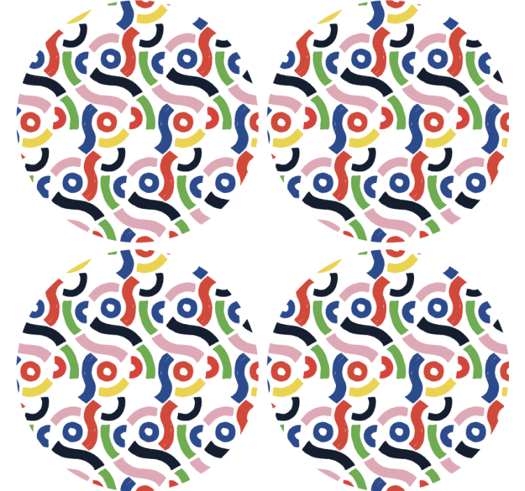 Fargerike abstrakte mønstre underlag - Tenstickers