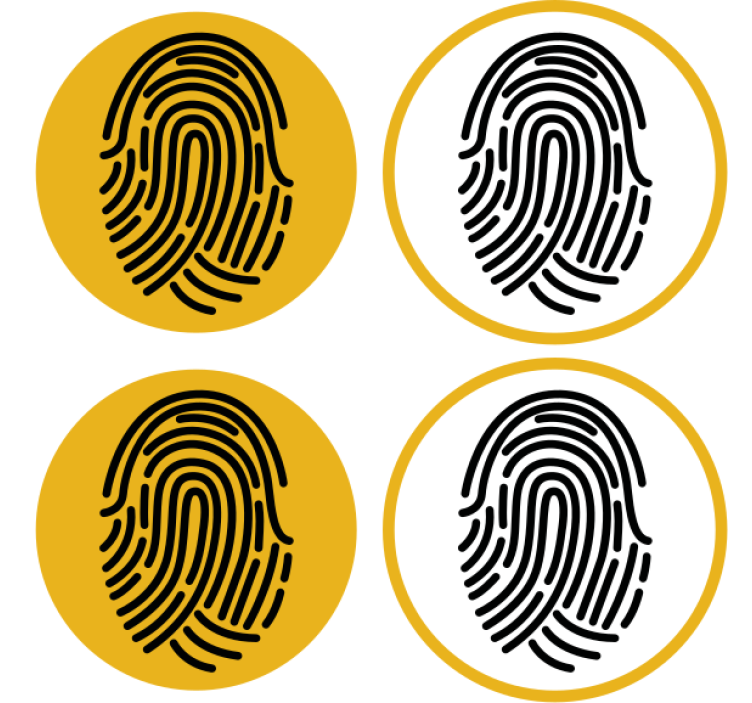 Unike fingeravtrykk motiver underlag nerdete - Tenstickers