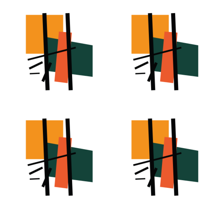 Underlag moderne abstrakte geometriske former - Tenstickers