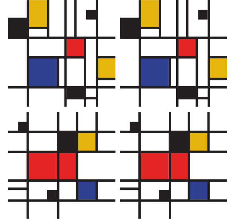 Underlag moderne geometriske mønsterblokker - Tenstickers