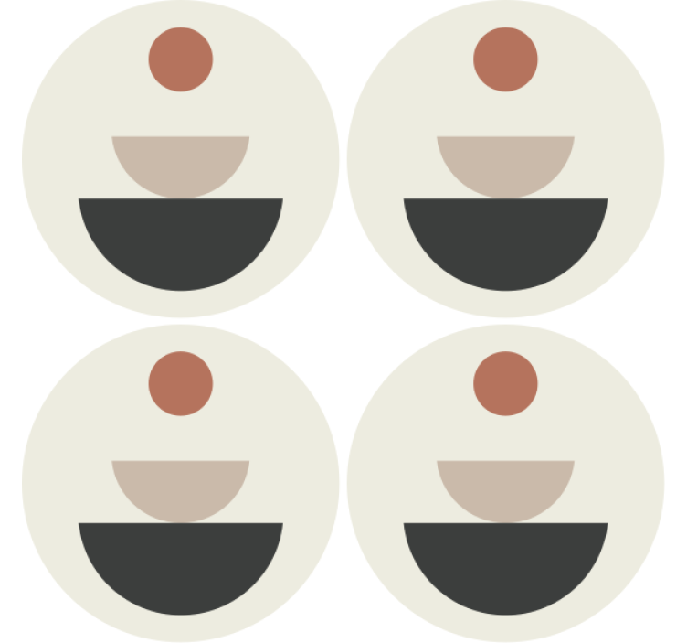 Underlag nerdete lagdelte sirkulære former - Tenstickers