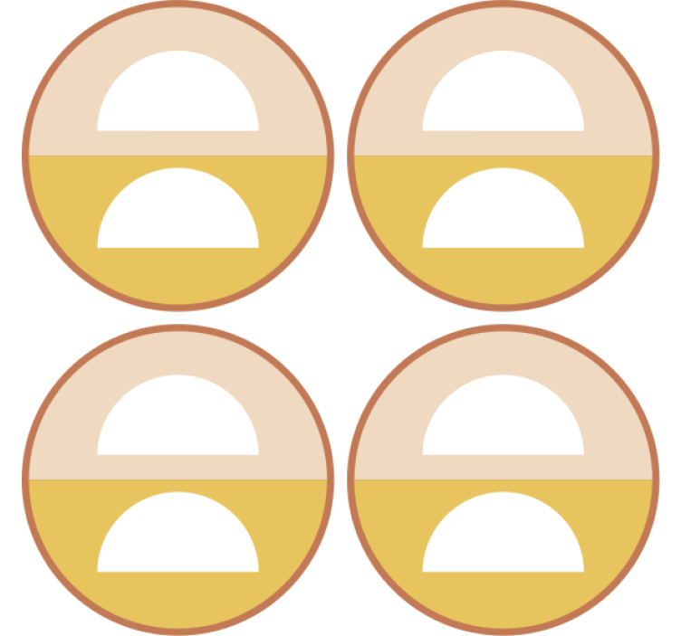 Underlag nerdete geometriske halvsirkler - Tenstickers