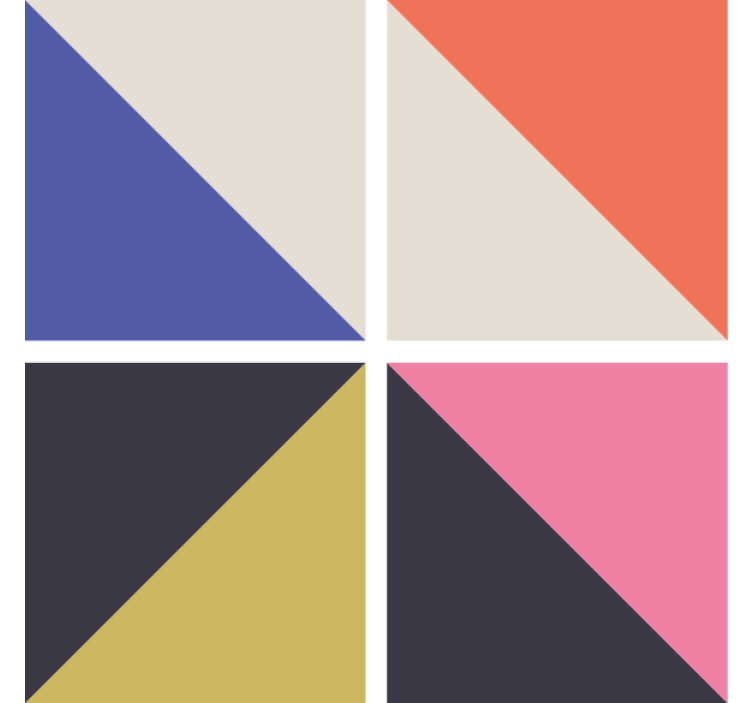 Geometriske flerfargede vinkler underlag - Tenstickers