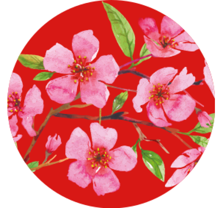 Underlag floral rosa blomst - Tenstickers