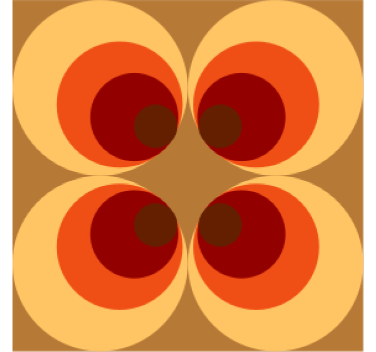 Underlag sirkulært varmt gradientmønster - Tenstickers