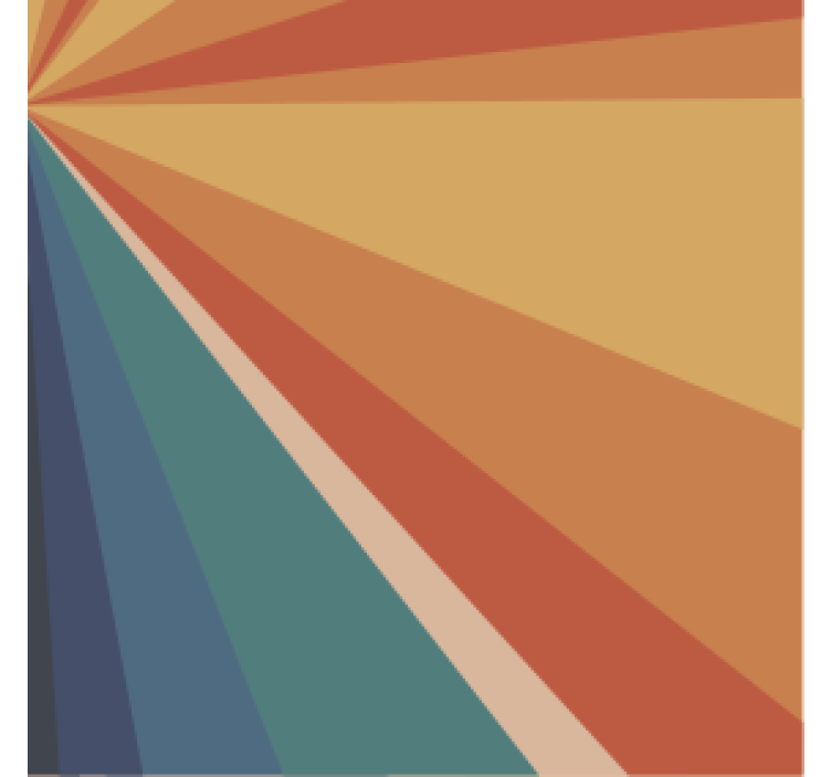 Geometriske farge stråler underlag - Tenstickers