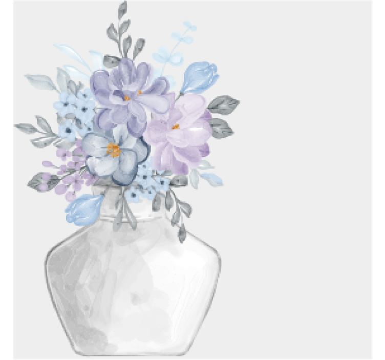 Underlag moderne blomsteroppsats i vase - Tenstickers