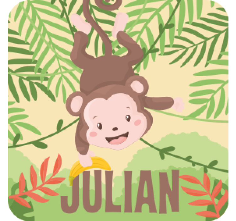 Lekeferdig ape design underlag nerdete - Tenstickers