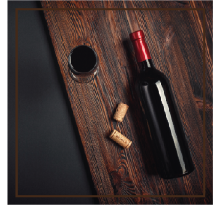 Vin og kork vintage underlag - Tenstickers