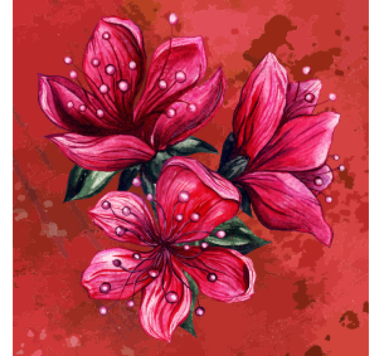 Fargerik blomsteroppsats underlag øl - Tenstickers