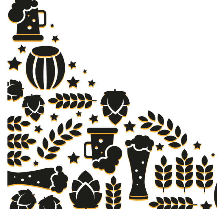 Underlag øl sammensetning av øl elementer - Tenstickers