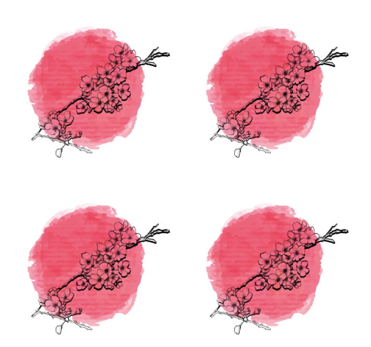 Underlag med blomsterdesign på rosa - Tenstickers