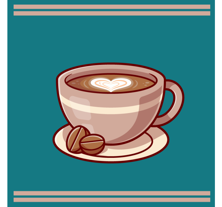 Kaffekopp med hjerte underlag moderne - Tenstickers