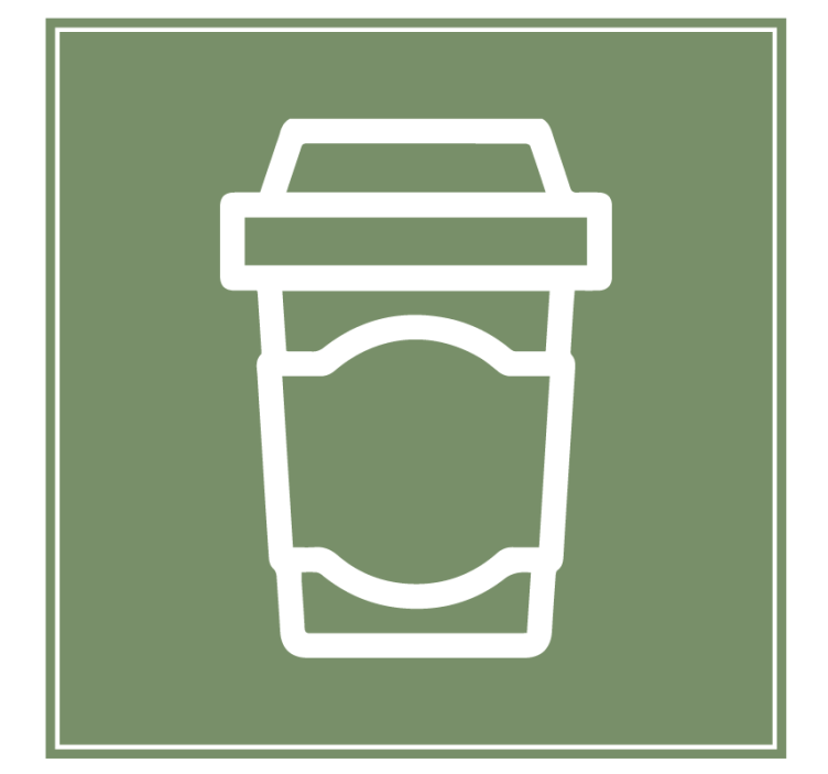 Fantastisk kaffekopp piktogram underlag moderne - Tenstickers